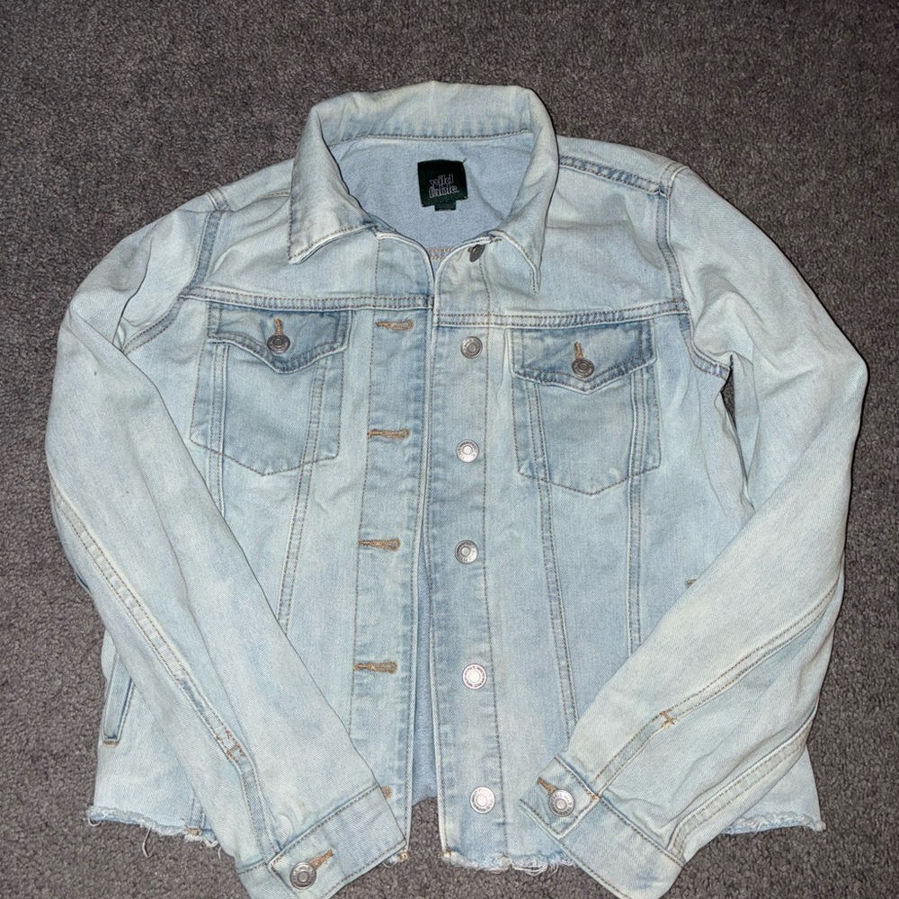 wild fable Light Blue Denim Jacket with Dark Green Label